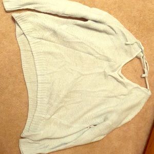 Brand new, never worn baby blue knit sweater